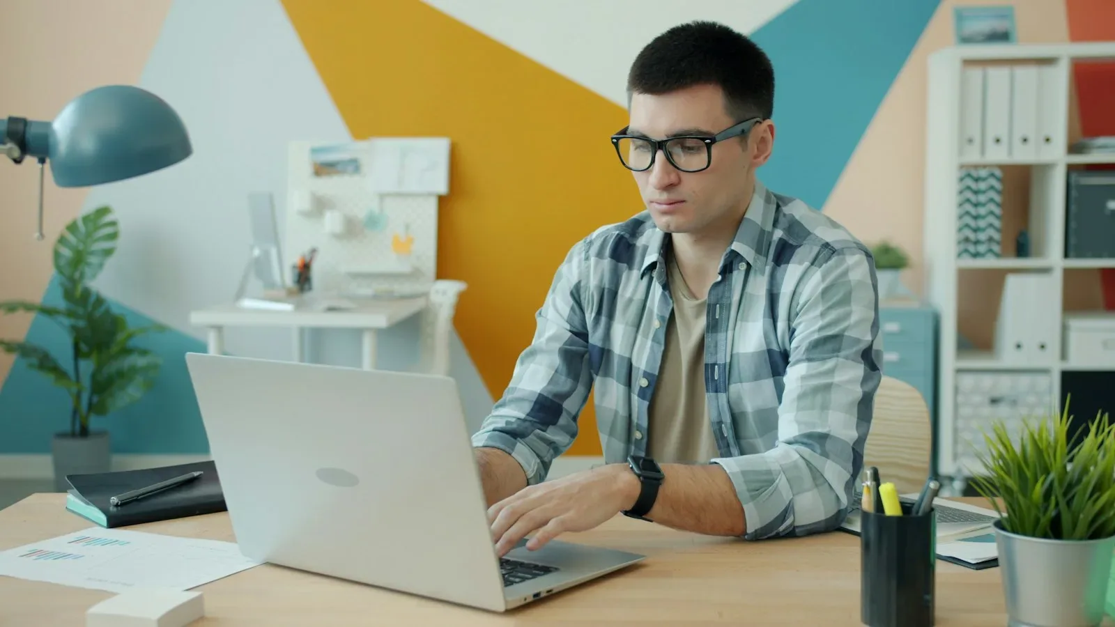 Small business manager using an automated scheduling app on a tablet
