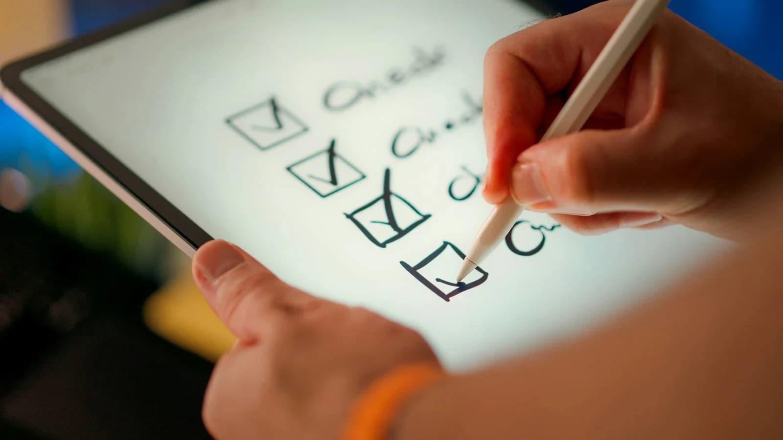 Small business owner reviewing a negative online review on a laptop